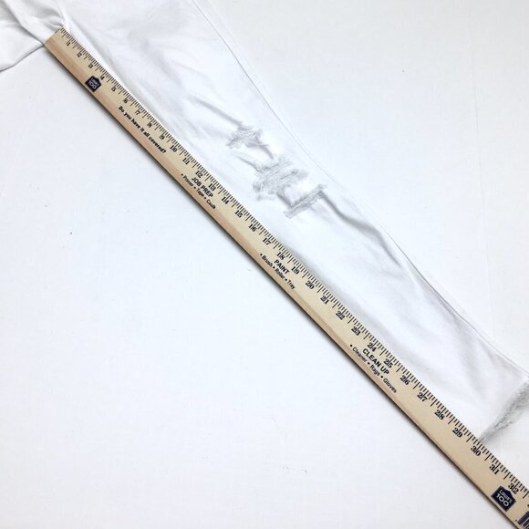 L'Agence Jeans size 27 White Chantal Low Rise Skinny Distressed length 30" - Picture 8 of 12
